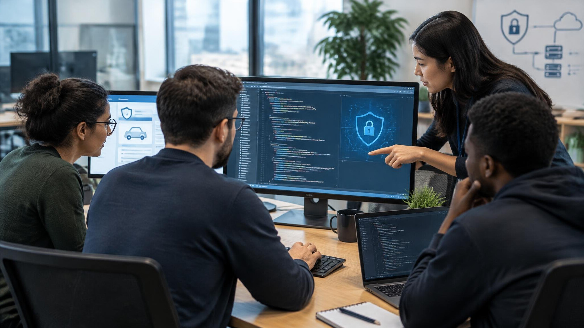team of programmers collaborating